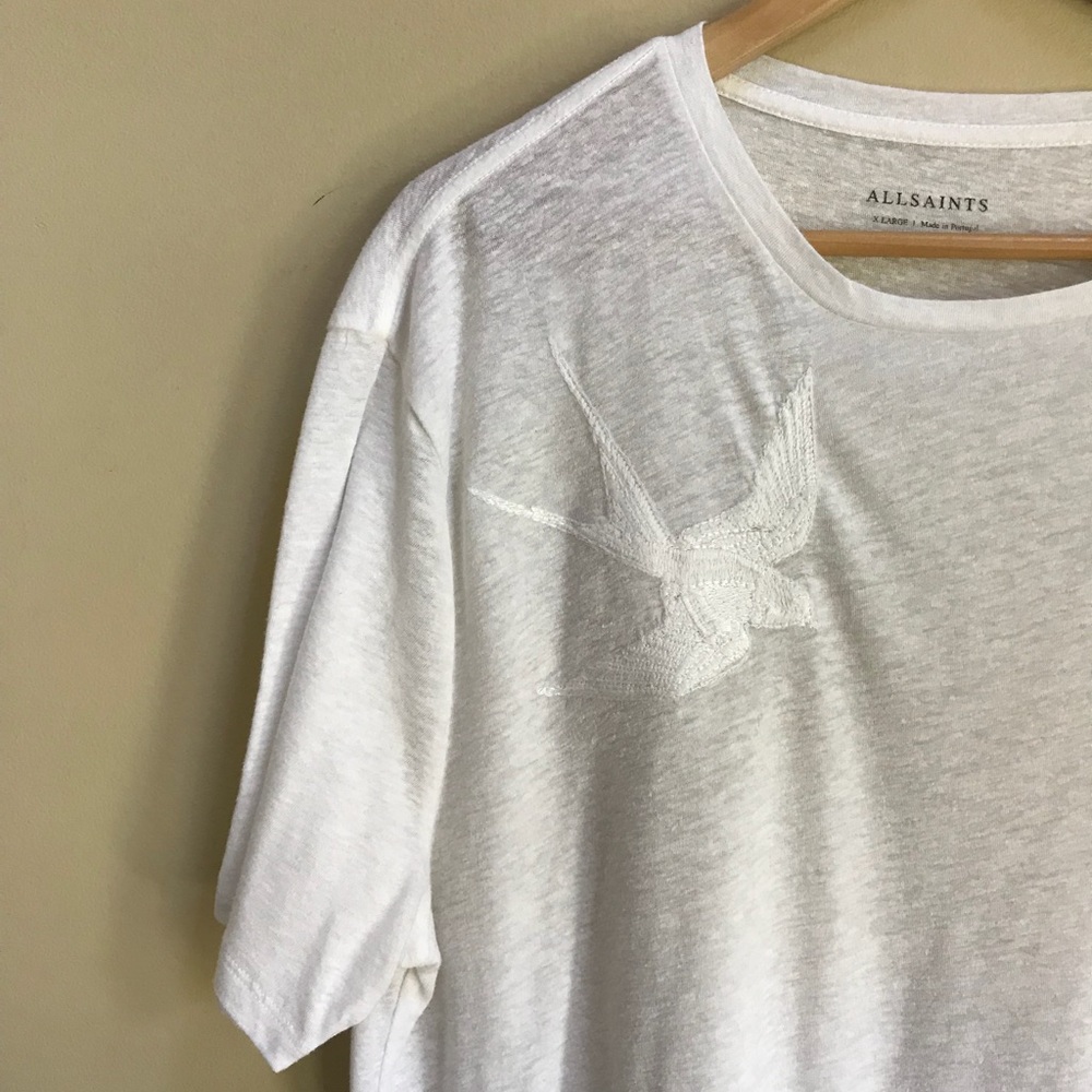 ALLSAINTS linen twin dove shirt